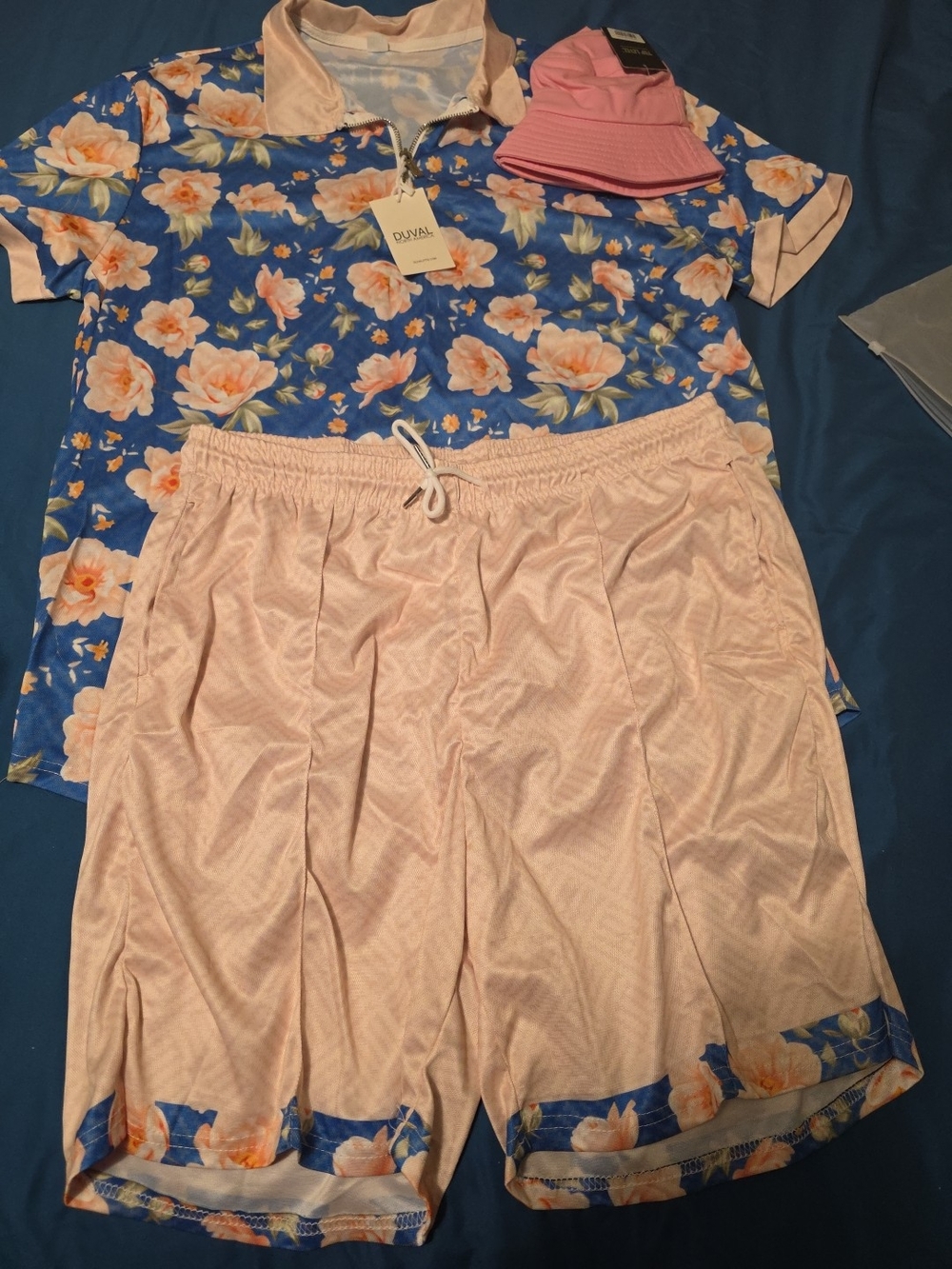 Men’s Blue Floral & Pink Lounge Set